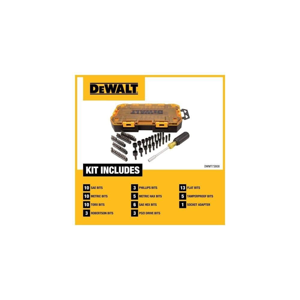 DEWALT Screwdriver Bit Set with Nut Drivers, 71-Piece (DWMT73808)