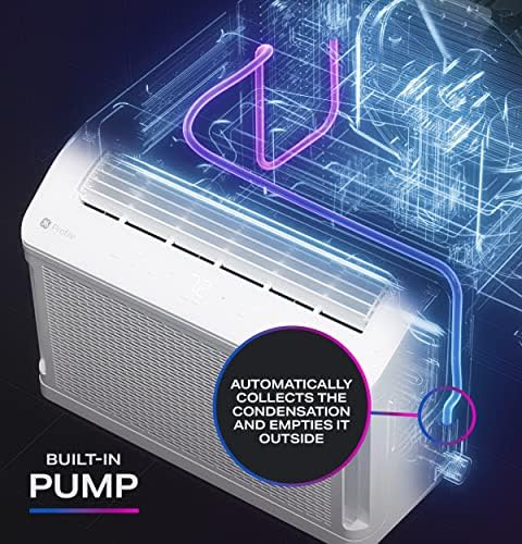 Profile PHNT12CC Clearview Air Conditioner 12,000, Inverter Technology, Ultra Quiet, Medium Rooms up to 550 Sq. FT, Full Window View with Easy Installation, Energy-Efficient Cooling, 12200 BTU, White