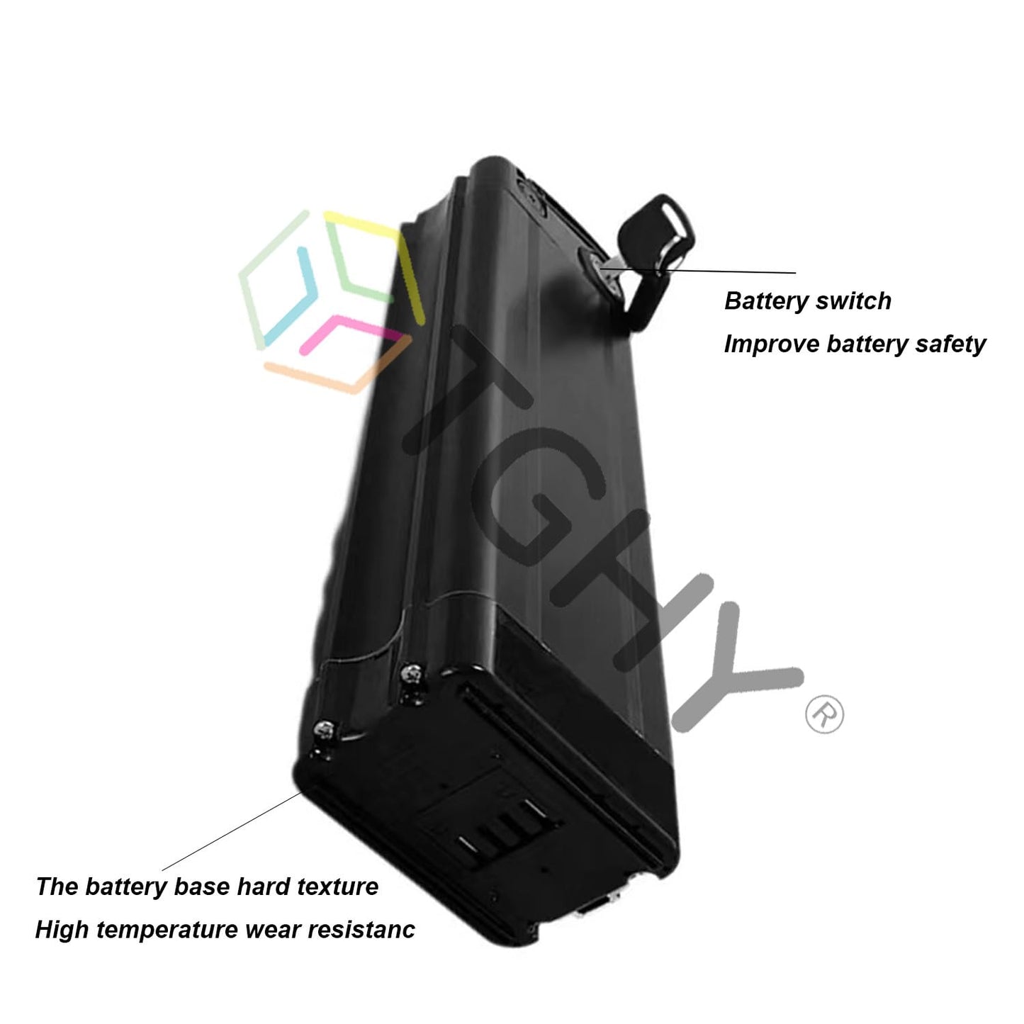 TGHY Folding Built-in Electric Bike Lithium Battery 48V 10Ah 12Ah 15Ah 20Ah Ebike Battery with Charger for 50W-1000W Hidden Folding Bicycle Motor,48v 15ah