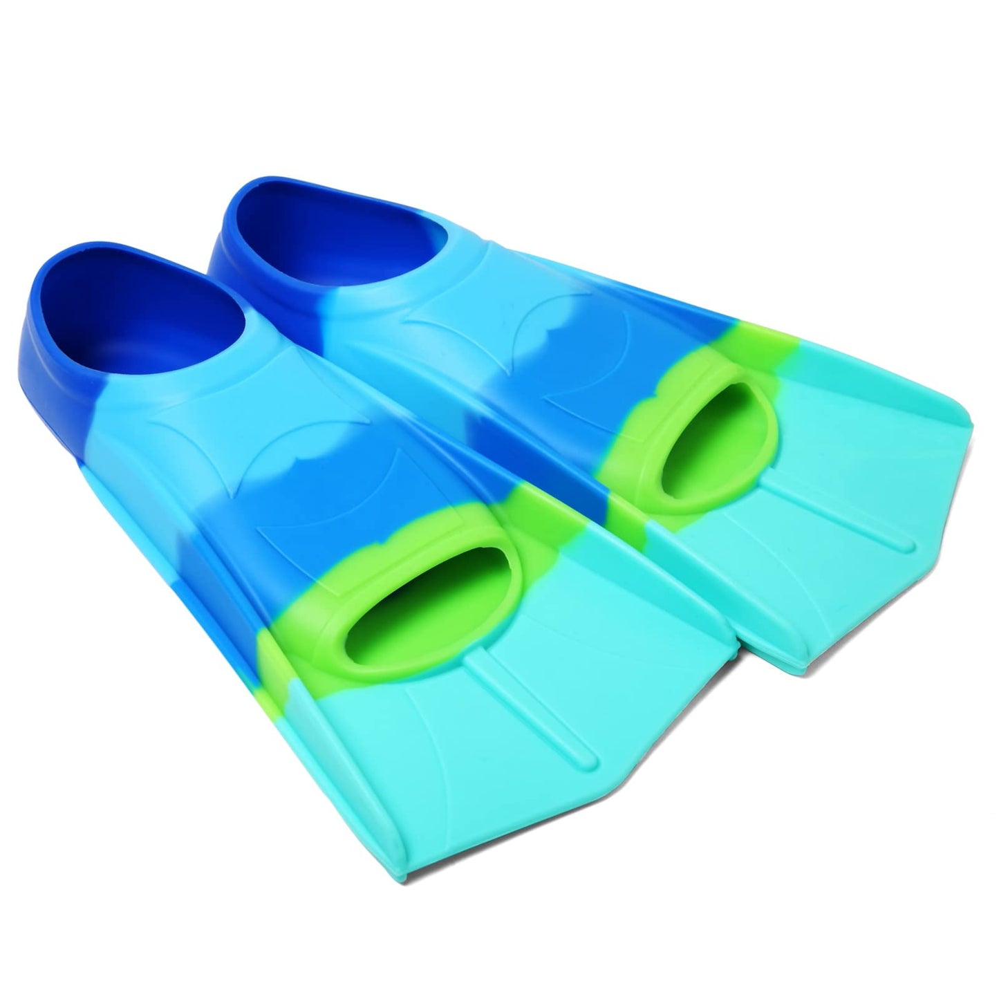 Foyinbet Kids Swim Fins,Short Youth Flippers Swimming Training Fins for Lap Swimming and Training for Children Girls Boys Beginners XS