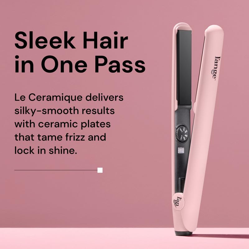 L'ANGE HAIR Le Ceramique 1-Pass Flat Iron Hair Straightener | Fast Heating Ceramic Flat Iron | Best Hot Tools Professional Hair Straightener to Lock in Moisture & Shine | (Blush)