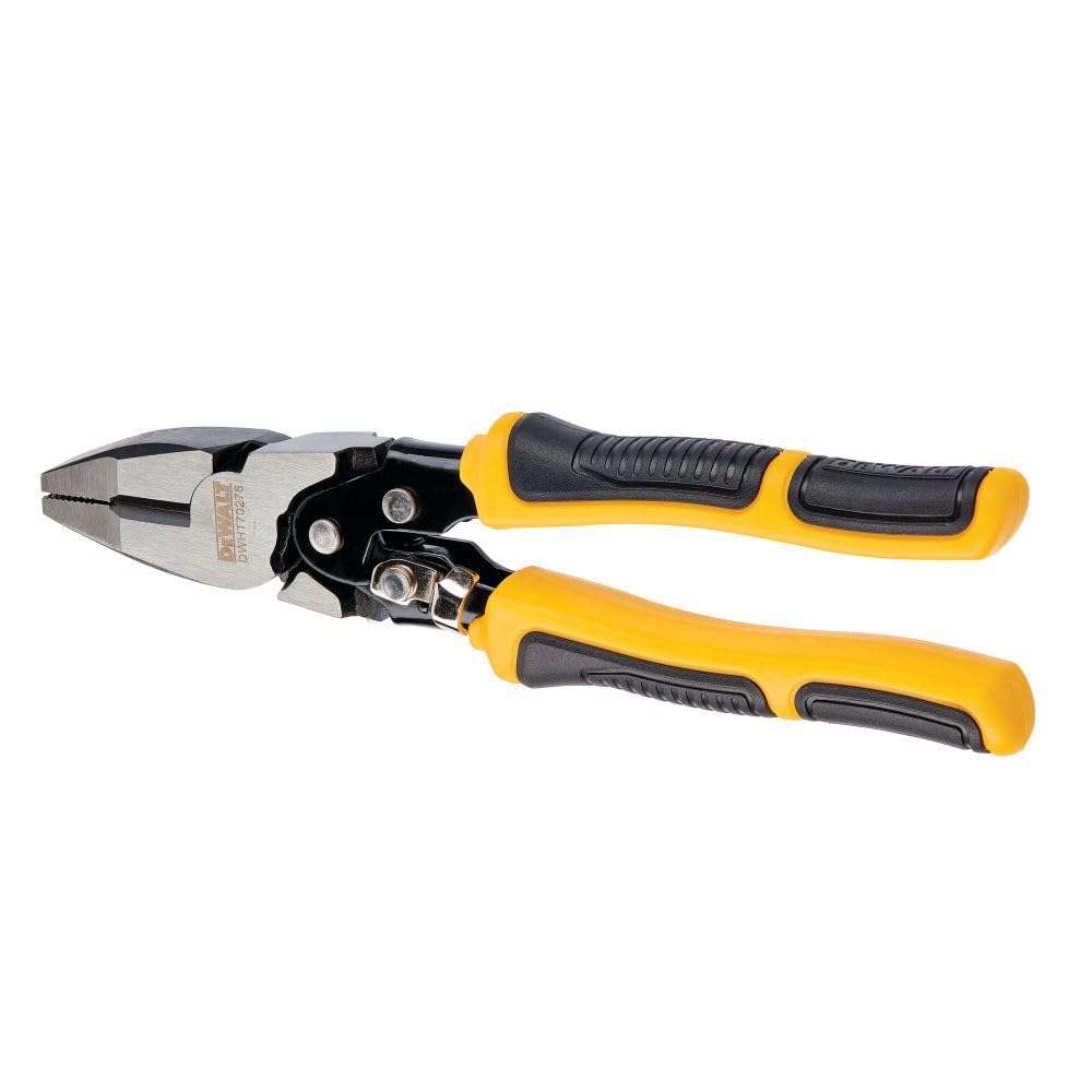 DEWALT DWHT70276 Compound Action Lineman Pliers 4-1/2 Inch, Chrome