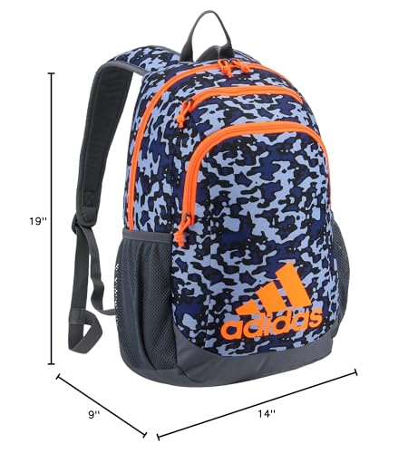 adidas Creator Backpack Discontinued, Flow Blur/Onix Grey/Signal Orange, One Size