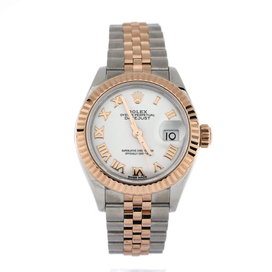 Rolex, Pre-Loved Oyster Perpetual Datejust Automatic Watch Stainless Steel and Rose Gold 28