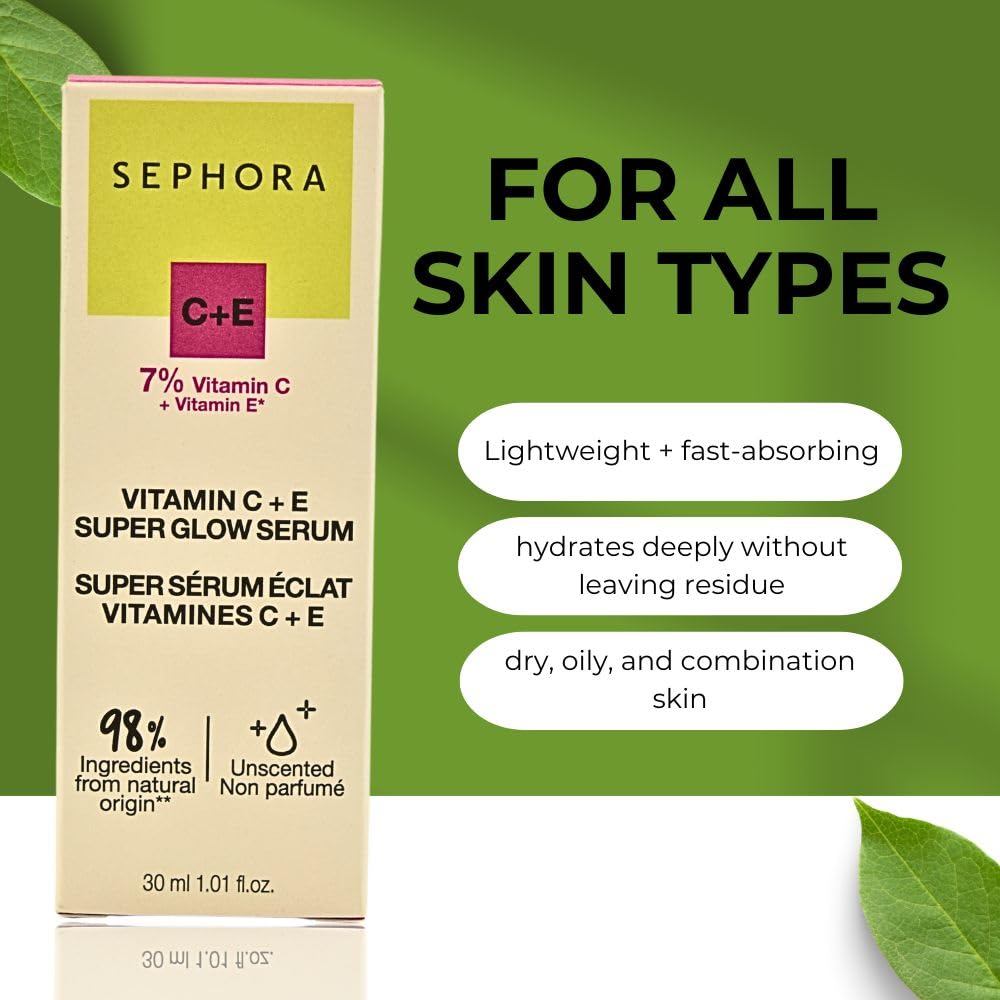 SEPHORA COLLECTION Super Glow Serum with Vitamin C+E 1.01 oz / 30 ml
