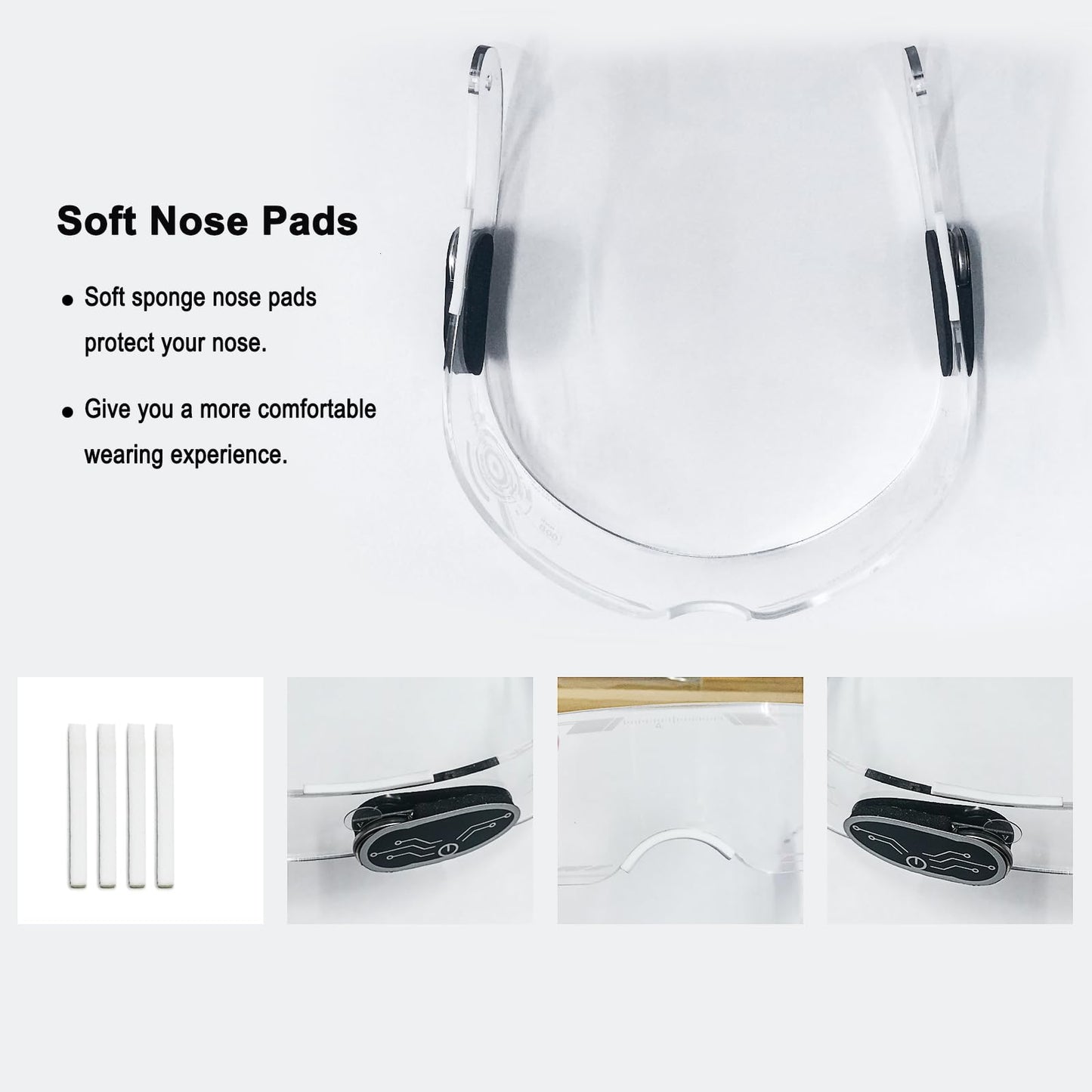 Fency LED Light Up Glasses with 7 Colors - LED Visor, Luminous, Flashing/Fixed Light Colors, Glow in The Dark - Cyberpunk Futuristic Cosplay Glasses for Adults