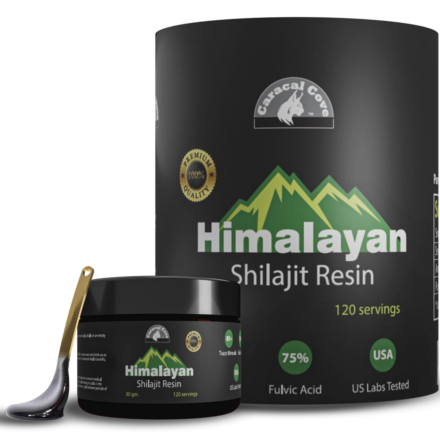 Gold Grade Shilajit Pure Himalayan Organic for Men and Women, Himalayan Shilajit 75%+ Fulvic Acid & 85+ Trace Minerals - Pure shilajit Resin for for Energy & Immunity (1, 30 Grams Pure Shilajit)