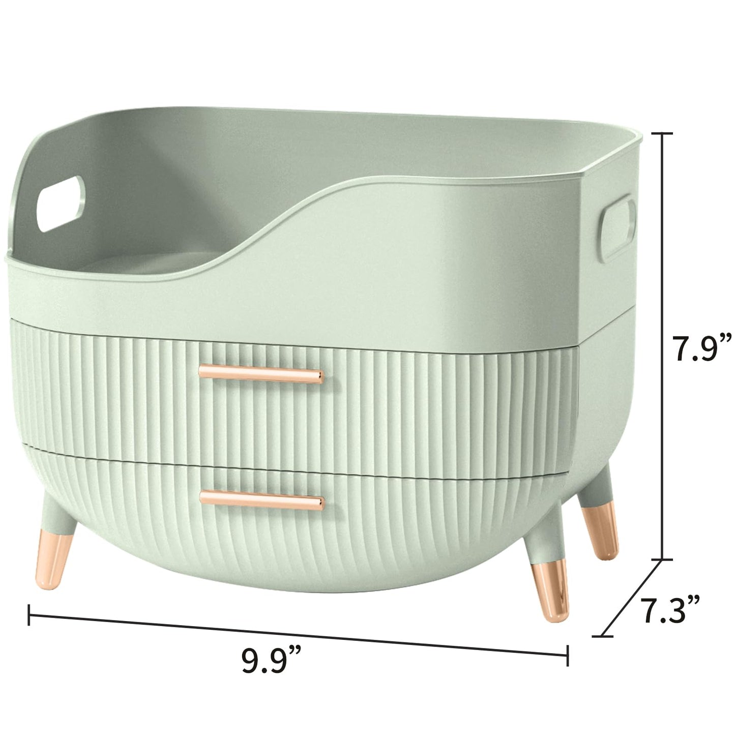 Pajiriona Makeup Organizer with Drawers,Skincare Organizer for Vanity,Storage Box with Handle,Large Cosmetic Display case for Dresser, Bathroom Countertop