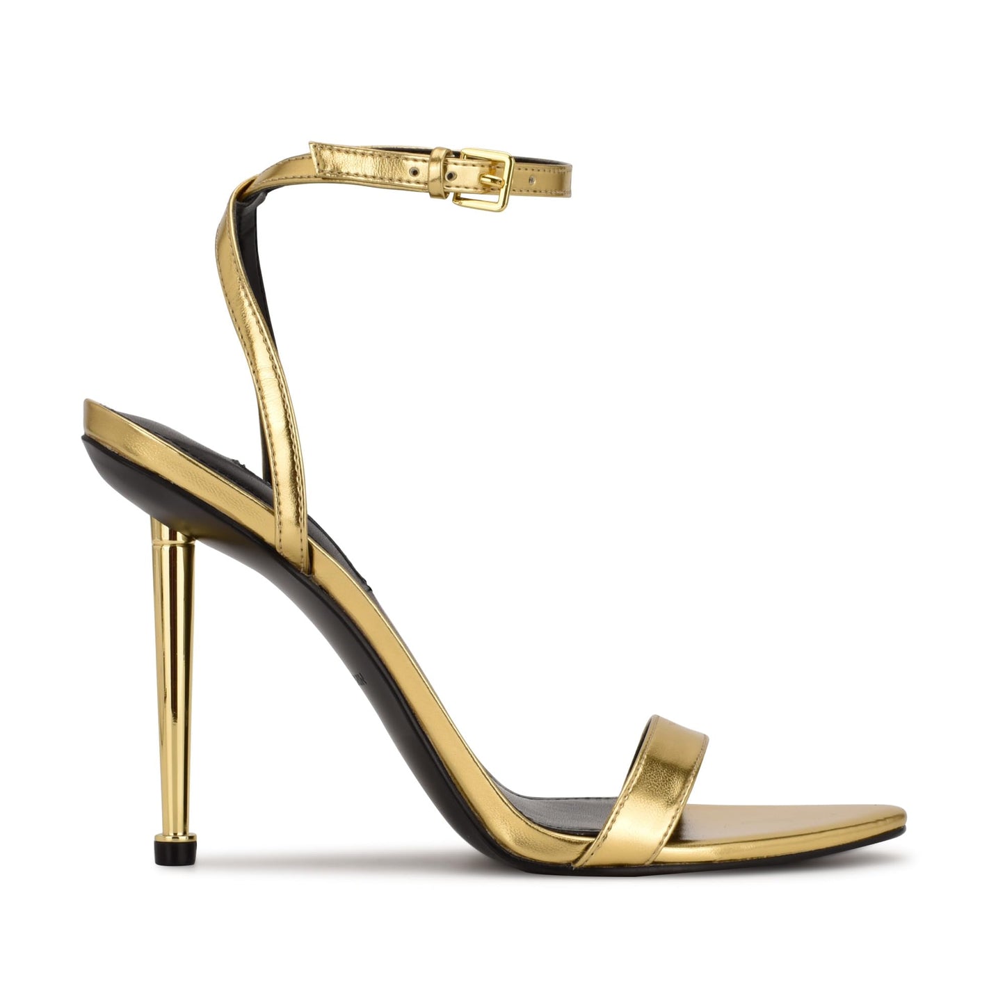 Nine West Women's Reina3 Heeled Sandal, Gold Metallic 710, 8