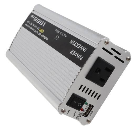 Luqeeg Car Power Inverter, 1000W USB DC 12V to AC 110V Converter, Solar Power Inverter with Fan, Pure Sine Wave, for RV, Truck, Off Grid, Home