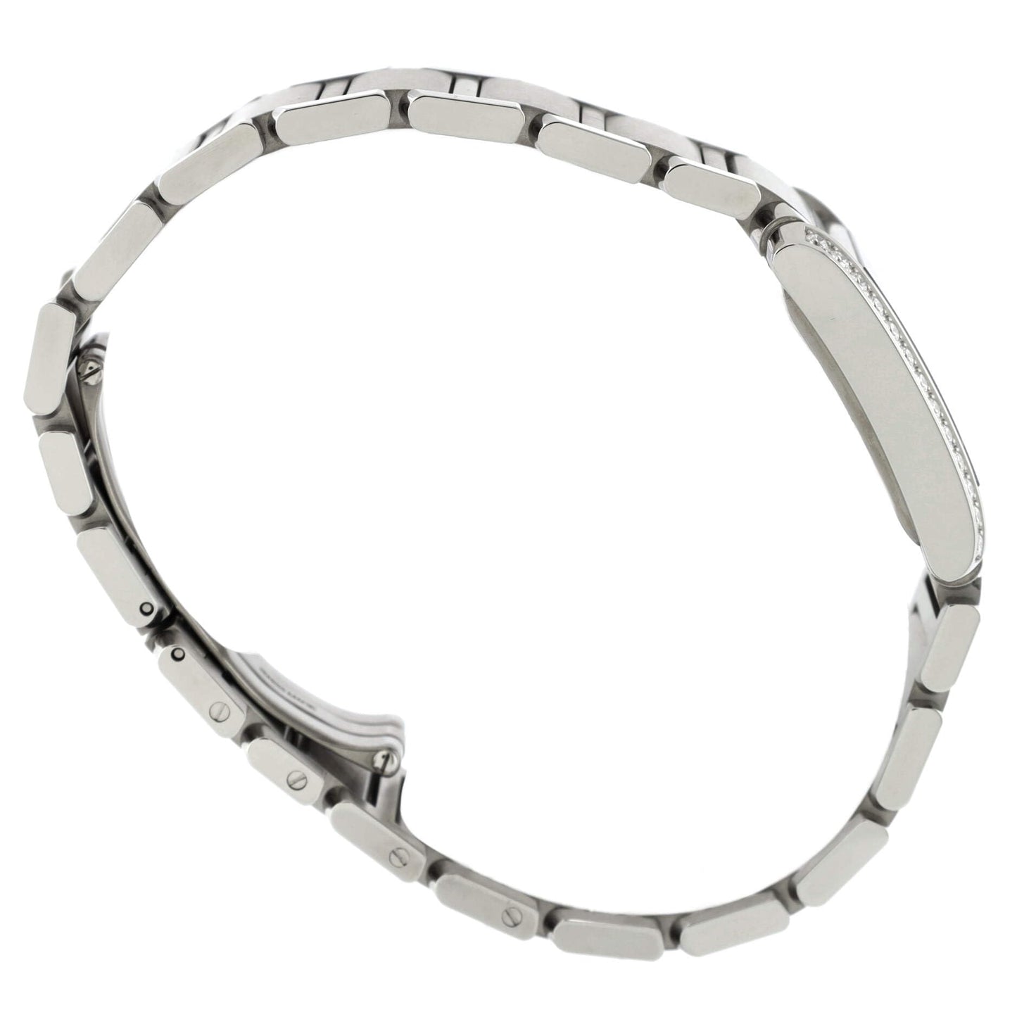 Cartier, Pre-Loved Tank Francaise Quartz Watch Stainless Steel with Diamond Bezel 25