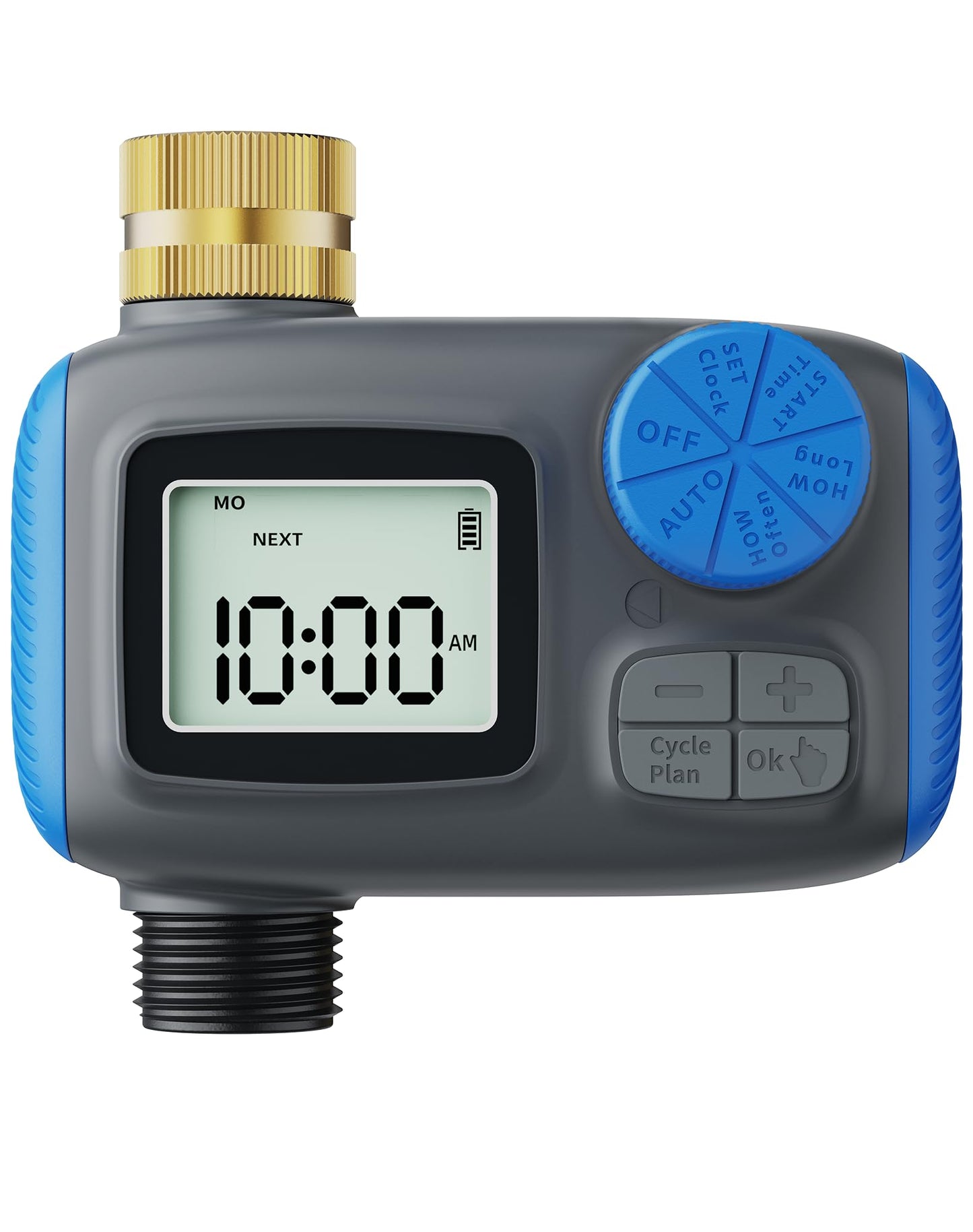 Smartale Sprinkler Timer, Programmable Hose Timers for Watering with Brass Swivel, Digital Irrigation Controller System with Rain Delay/Manual Mode/Automatic Watering for Outdoor Garden Yard Lawn