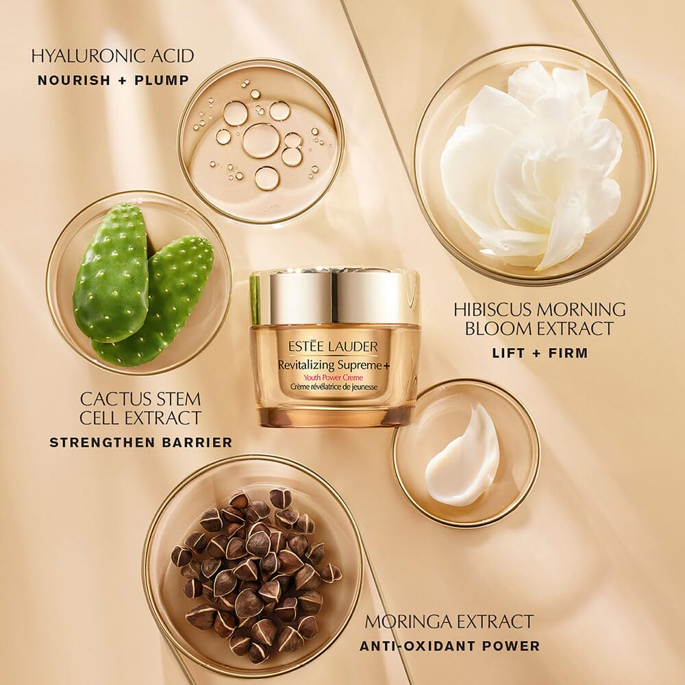 Estée Lauder Revitalizing Supreme+ Youth Power Cream | Face Moisturizer with Hyaluronic Acid & Peptides | Anti-Aging, 2.5 Ounce