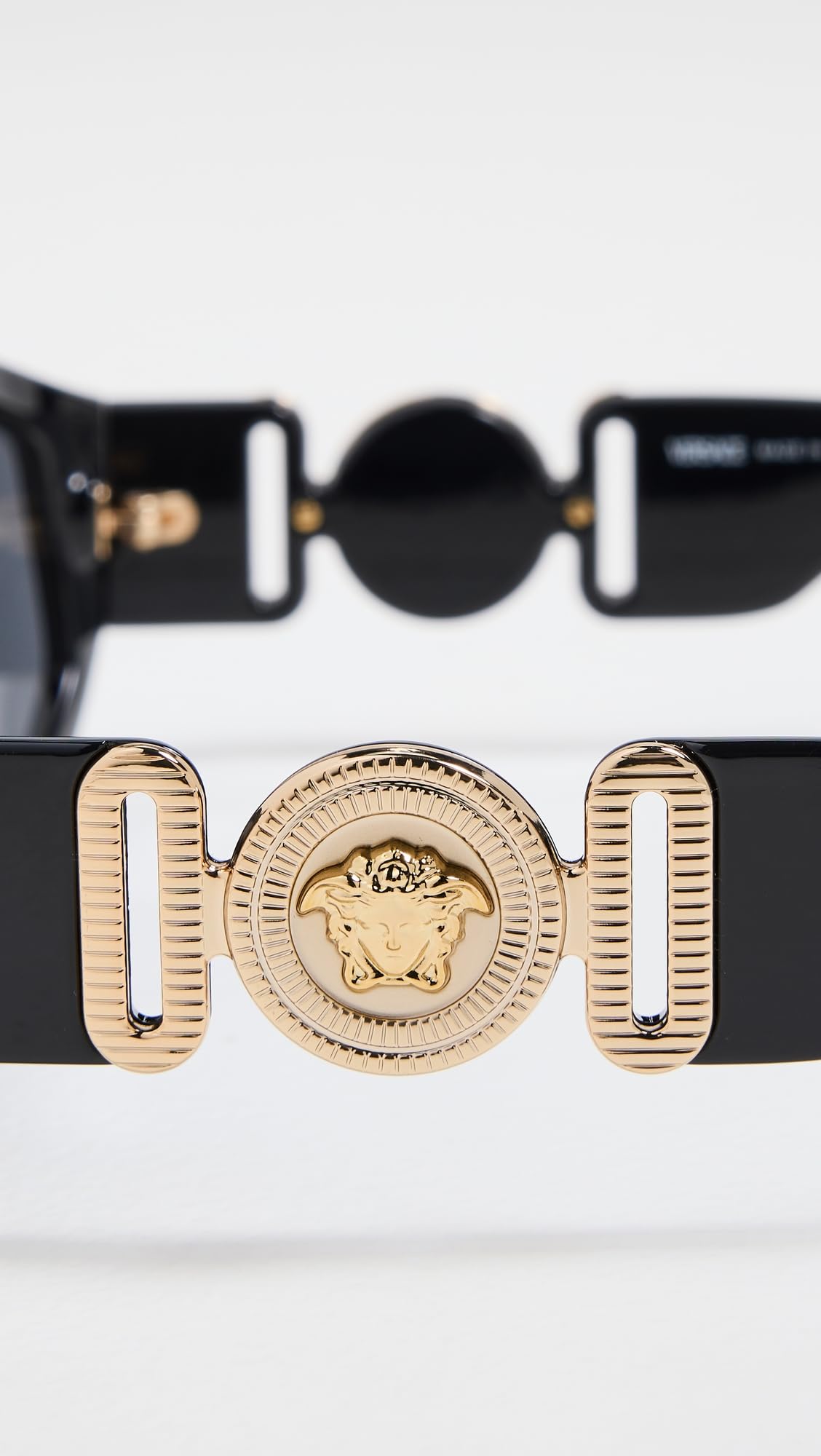 Versace VE 4361 GB1/87 Black Plastic Geometric Sunglasses Grey Lens