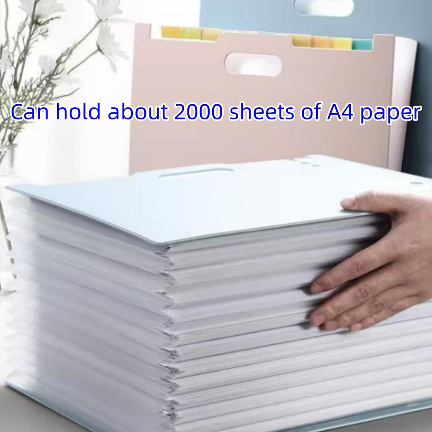 Accordion File Organizer 13 Pockets, Expanding File Folders, Letter Size, Monthly Bill Receipt Organizer, Upright (Green)