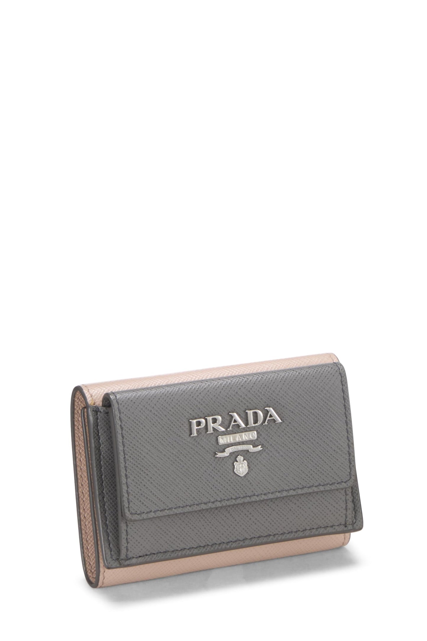 Prada, Pre-Loved Multicolor Saffiano Snap Compact Wallet, Multi