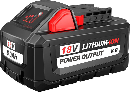 MAZZMASY 18V 8.0AH Replacement for Milwaukee 48-11-1880 m18 Battery,Compatible with All Power 18V Milwaukee Power+ Tools