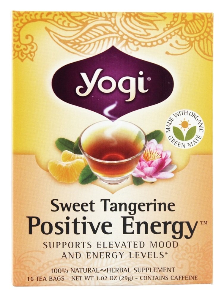 Yogi Sweet Tangerine Positive Energy, 16 Tea Bags, Packaging May Vary (Pack of 1)