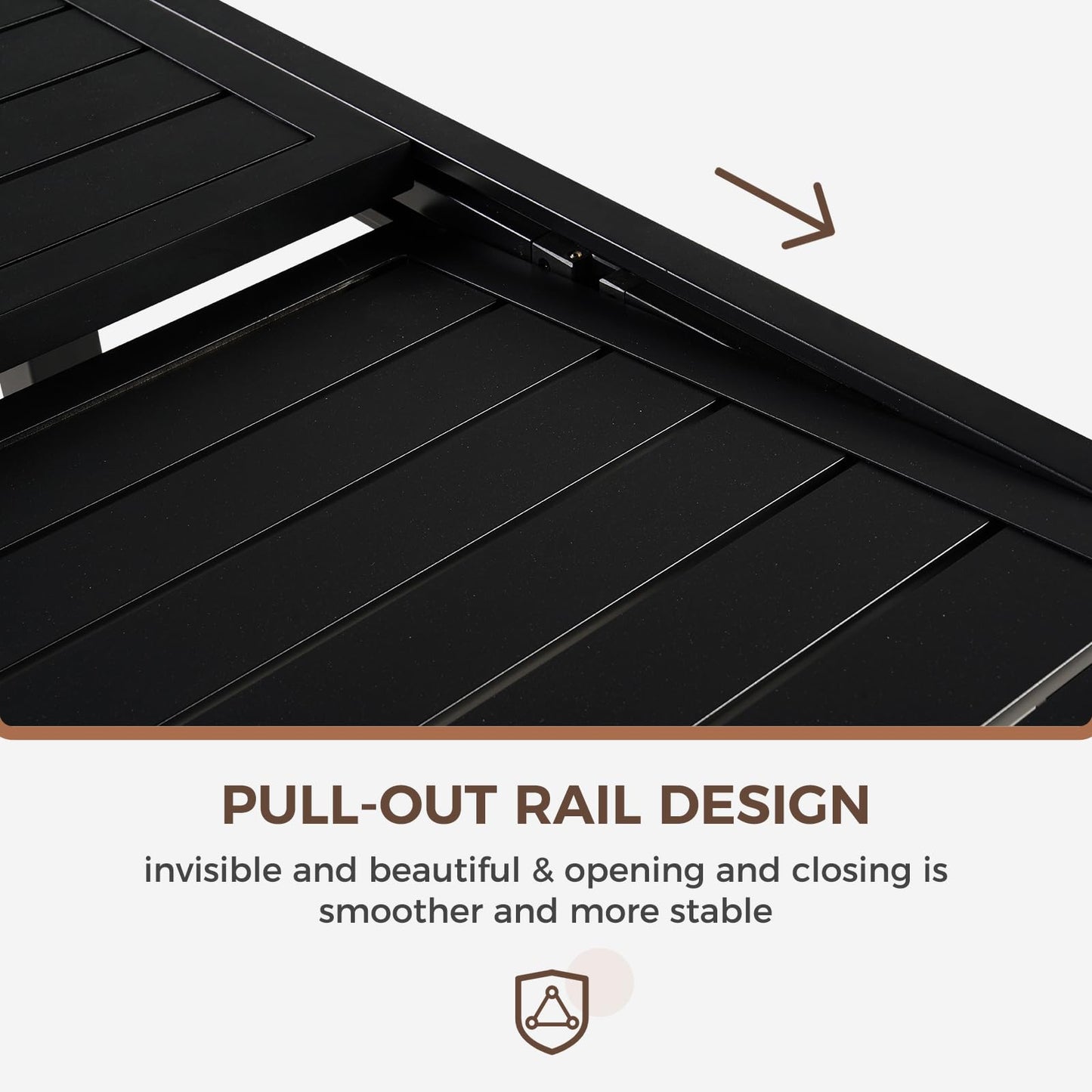 Grand patio 7-Piece Outdoor Dining Set for 6, Patio Dining Furniture Set for 6 Swivel Rope Wicker Chairs & 1 Expandable Rectangular Dining Table, Light Gray Brown