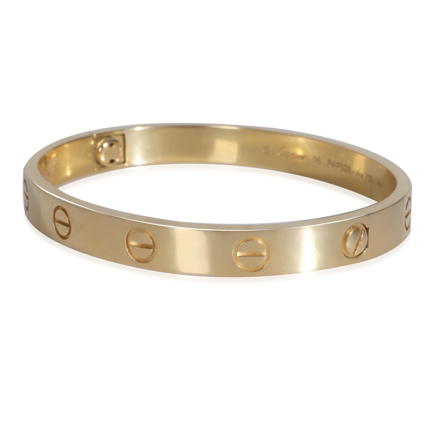 Cartier, Pre-Loved Love Bracelet, Yellow Gold, 16 cm