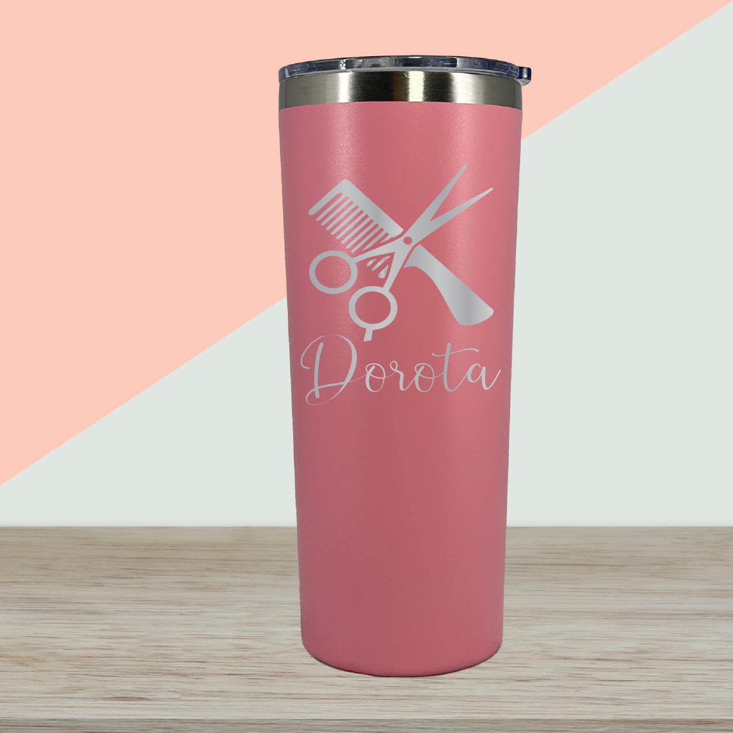 Personalized Hairdresser Laser Engraved 22 oz Tumbler with Straw, Hairdresser, Barber, Beauty Salon, Gift, Hair Salon, Hair Stylists Coffee Travel Mug, Barber Appreciation