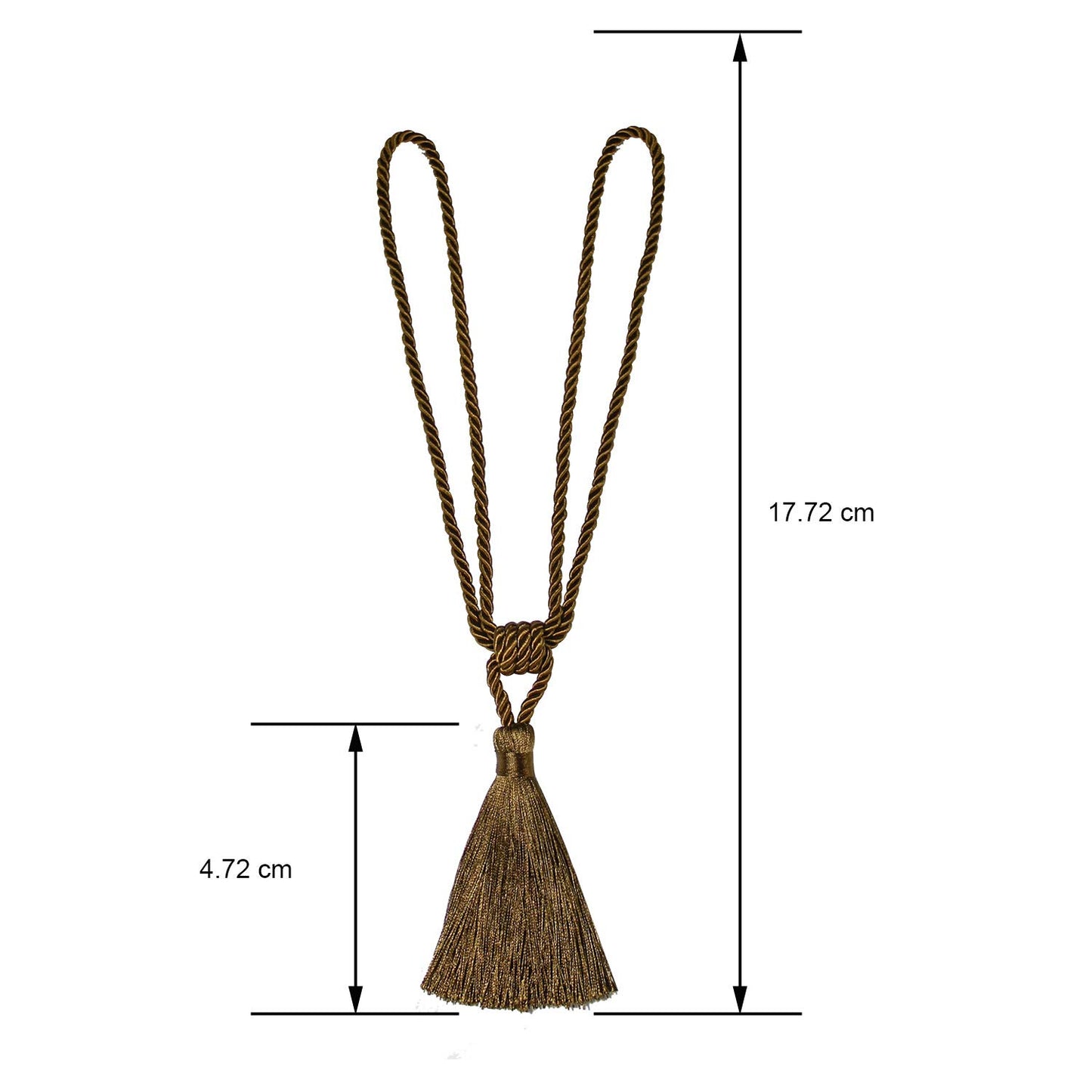 Fenghuangwu Curtain Tiebacks Tassel Tie-Backs, Rope Curtain tie Backs Handmade Curtain Holdbacks Made from Polyester (Coffee, 4p)