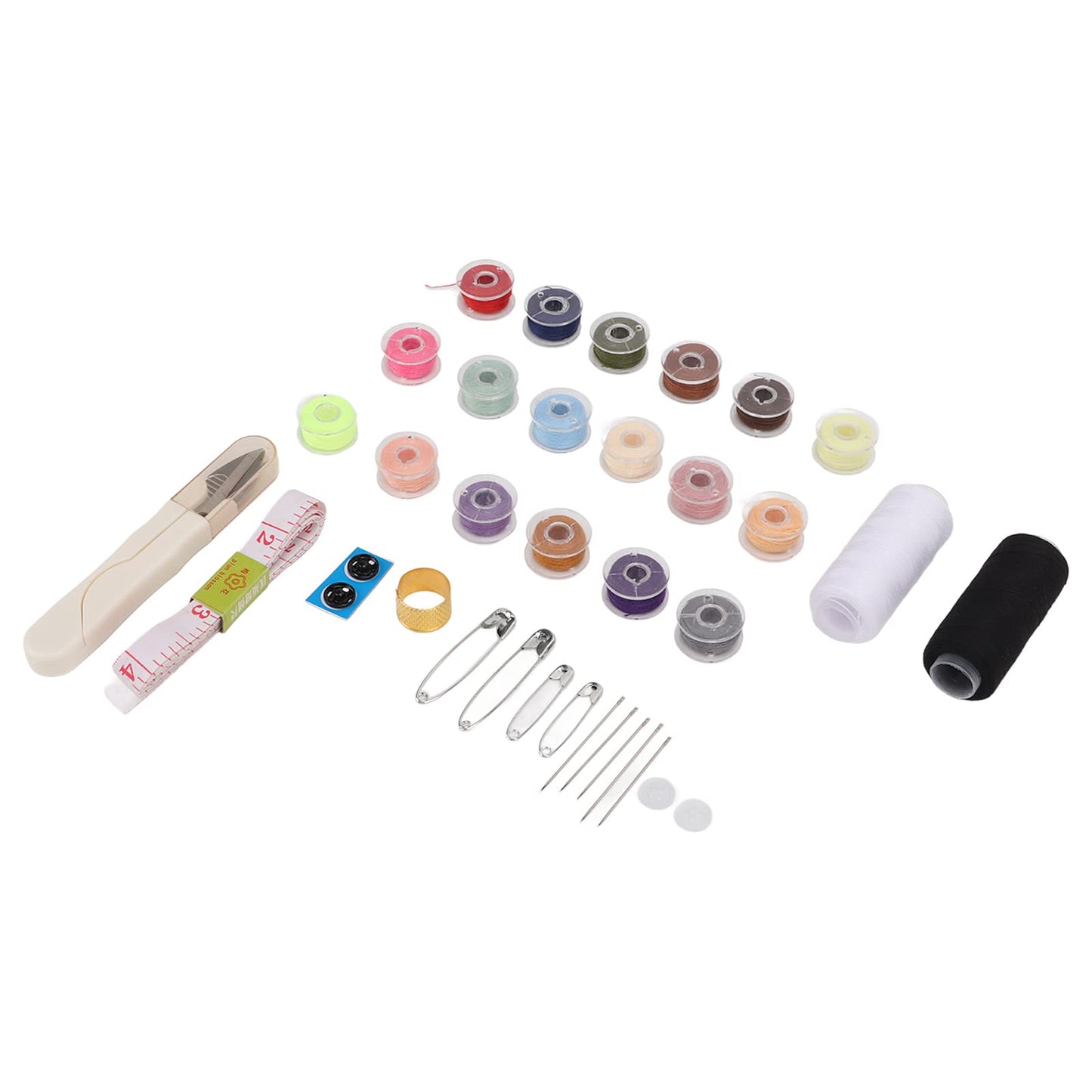 Mini Sewing Kit Portable Travel Small Needle and Thread Kit Sewing for Basic Repairs Plastic Polyester 1 Set Light, Space Saving Sewing