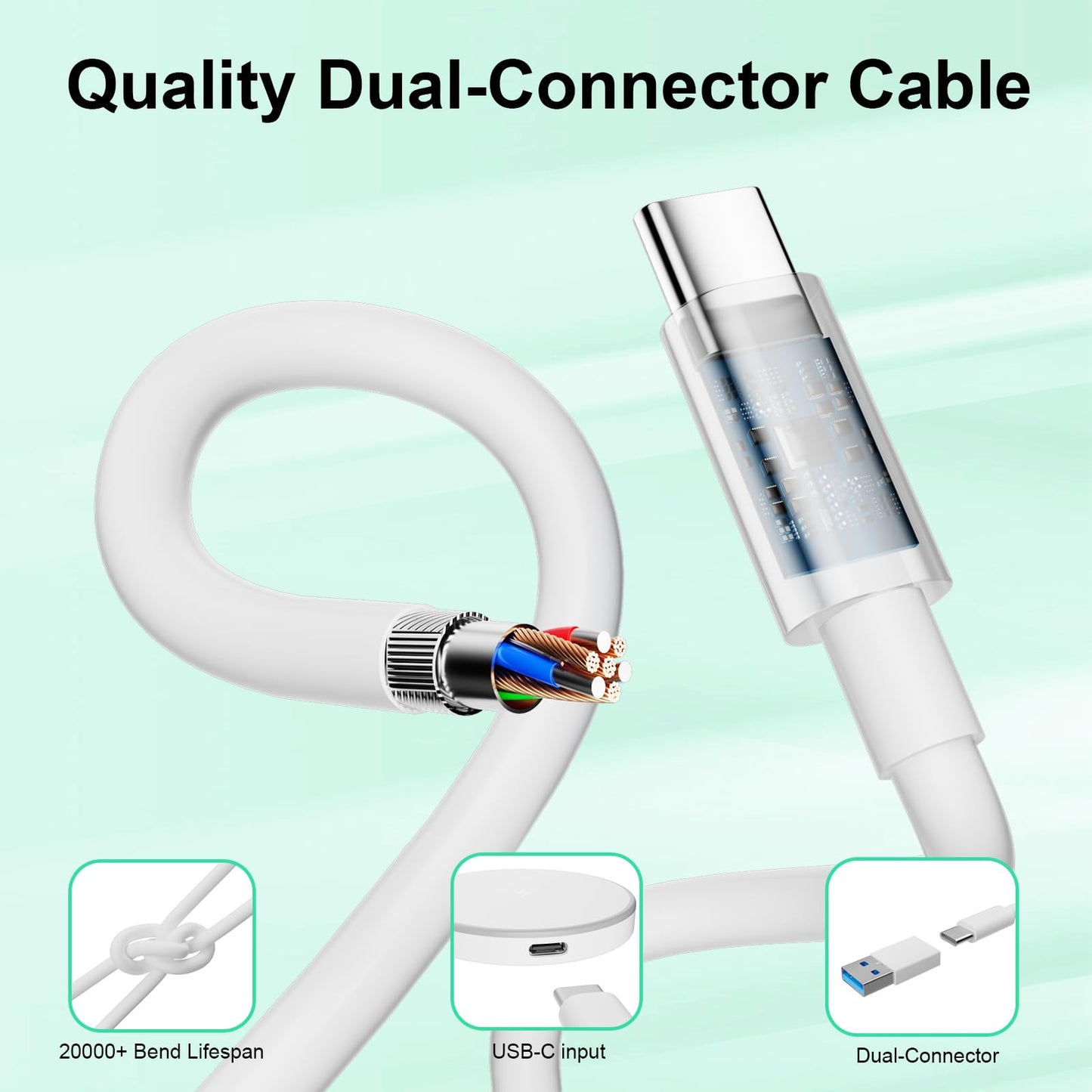 MagSafe Charger 2Pack 15W Magnetic Wireless Charger Fast Charging Pad with 6FT USB C to USB C Cable Compatible with iPhone 16/15/14/13/12 Series & AirPods 3/2/Pro | Strong Magnet Technology