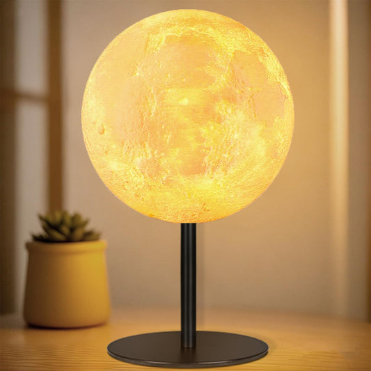 Small Table Lamp Moon Lamp, Bedside Table Lamp for Bedroom, Dimmable Bedside Lamp with 30 Modes, Nightstand Lamp Desk Lamp for Living Room, Kids Room, Office, Dorm, Gift for Boys Girls Teens Women Men
