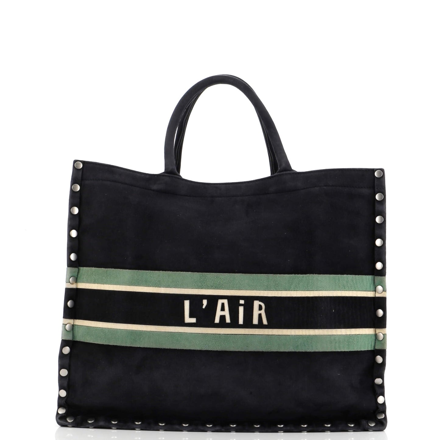 Christian Dior, Pre-Loved Book Tote Multicolor Studded Suede Large, Print