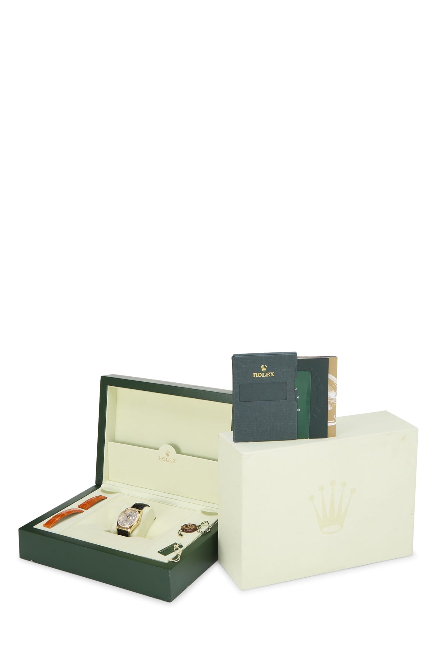 Rolex, Pre-Loved Datejust MOP (Mother of Pearl) Diamond Dial 18k YG 116188 36mm, White