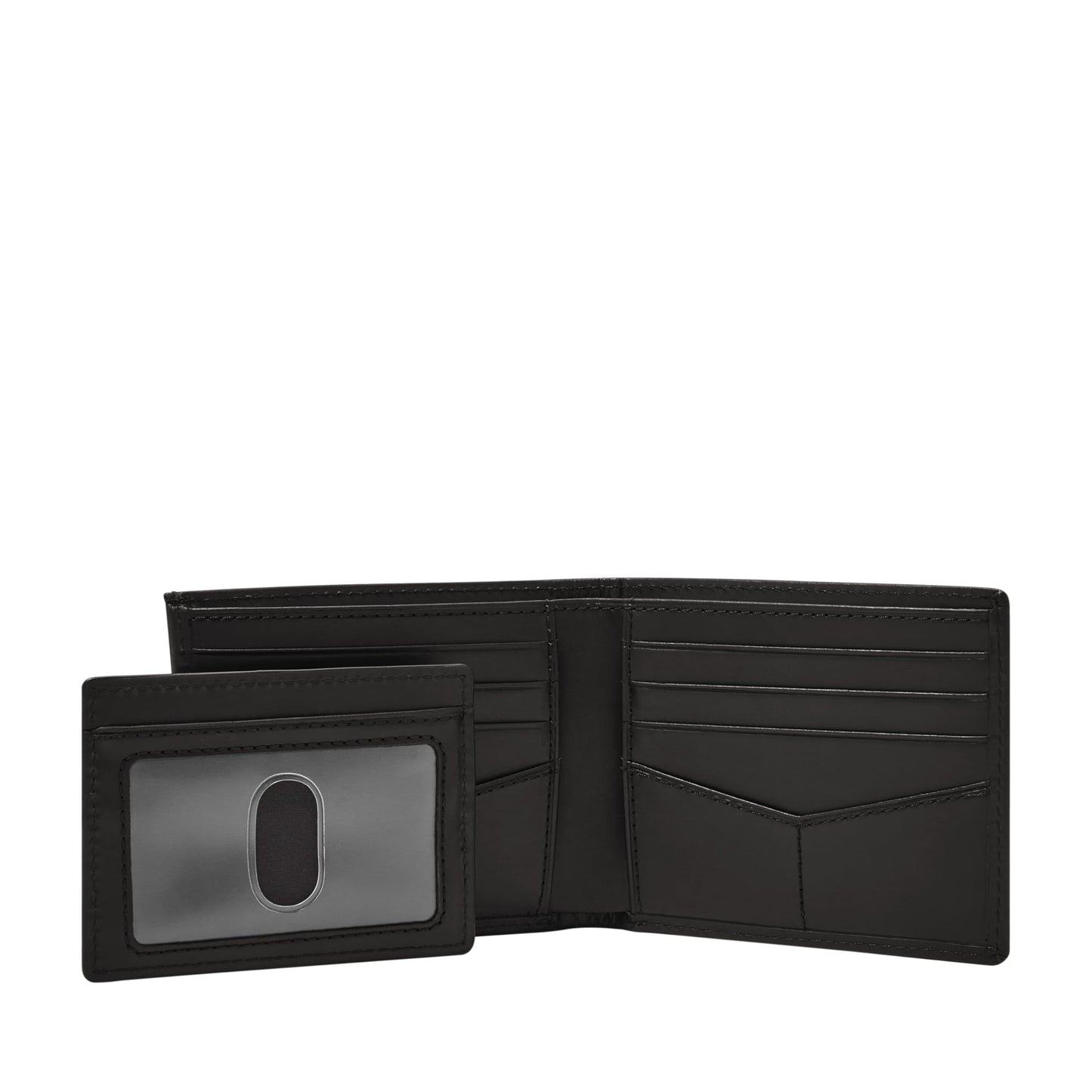 Fossil Men's Derrick Leather Bifold Sliding 2-in-1 with Removable Card Case Wallet, Black, (Model: ML3685001)