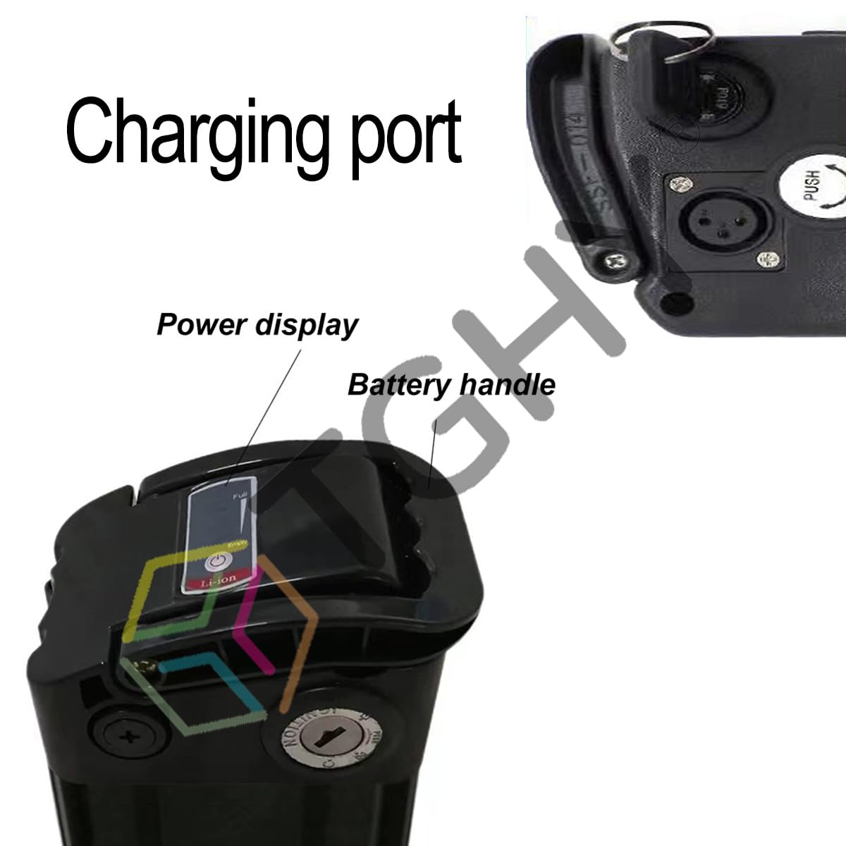 TGHY Folding Built-in Electric Bike Lithium Battery 48V 10Ah 12Ah 15Ah 20Ah Ebike Battery with Charger for 50W-1000W Hidden Folding Bicycle Motor,48v 15ah