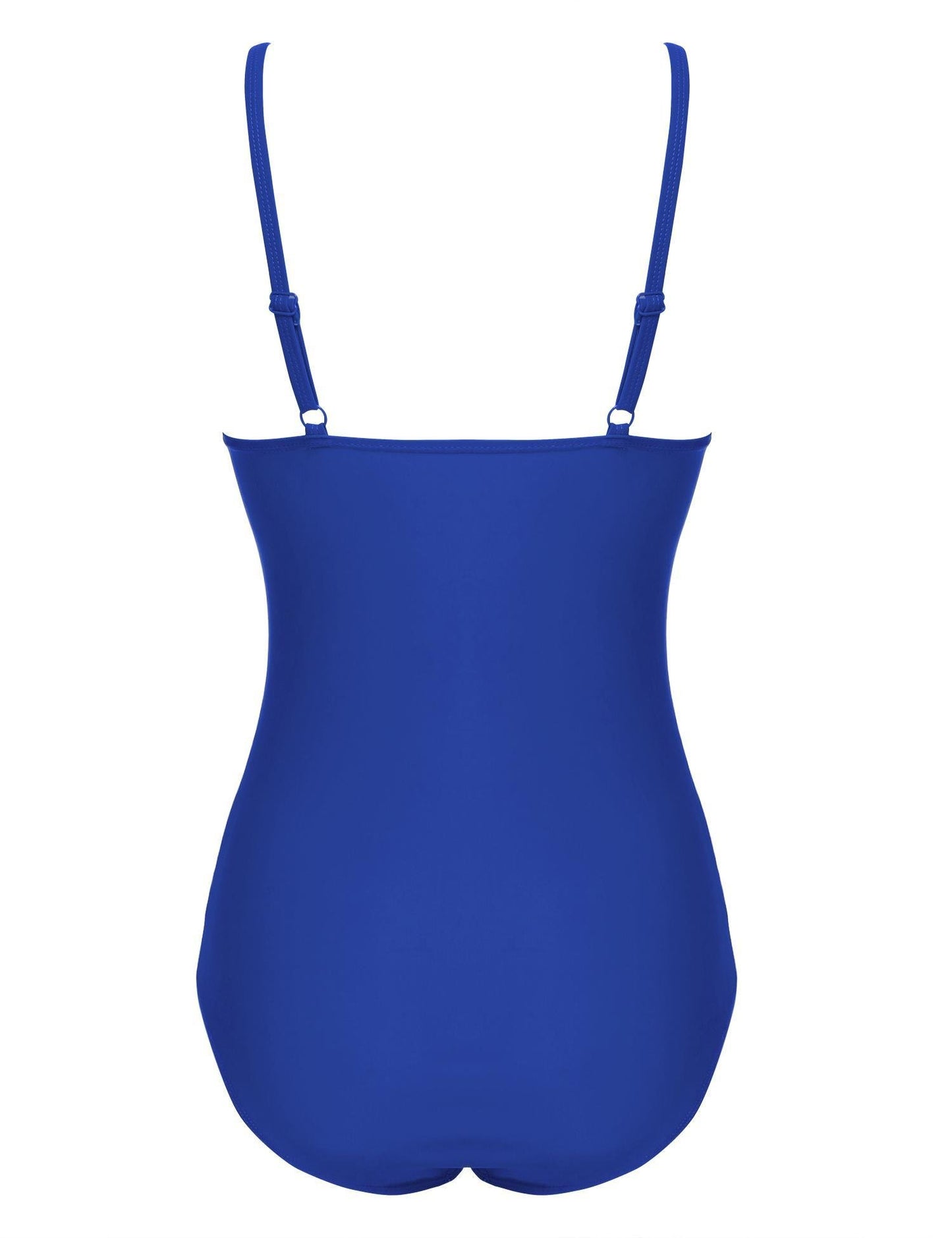 Ekouaer Retro Vintage One Piece Swimwear Monokinis Bathing Suit,Blue,Small
