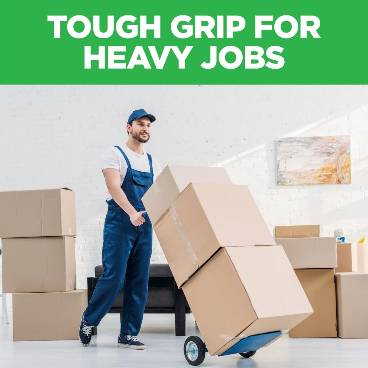 Scotch Tough Grip Packing Tape, Clear, Moving Tape That Secures Boxes up to 80 Pounds, Holiday Shipping Tape for Large Boxes, 1.88 in. x 22.2 yd., 6 Tape Rolls with Dispensers