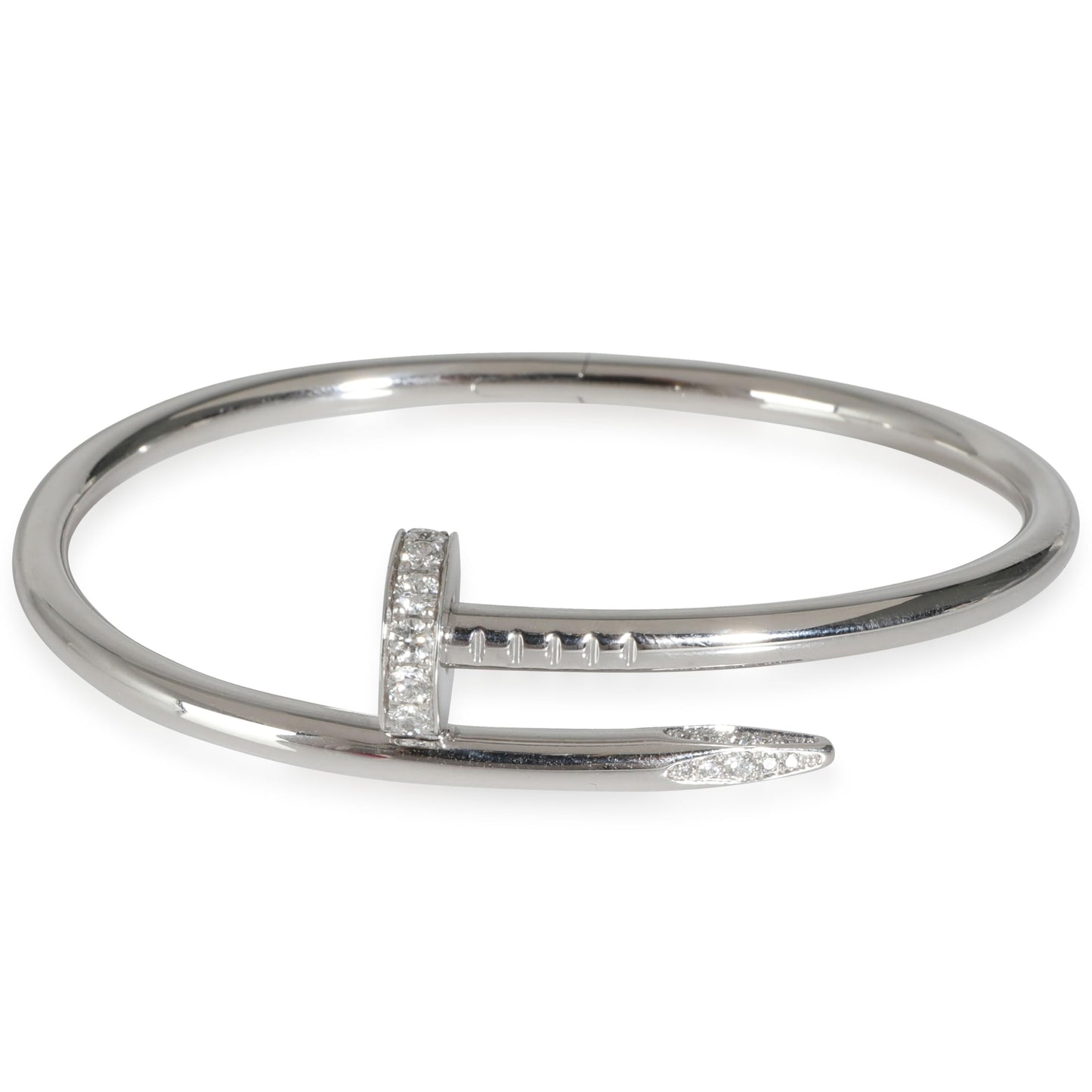 Cartier, Pre-Loved Juste Un Clou Bracelet, Diamonds, White Gold, 16 cm