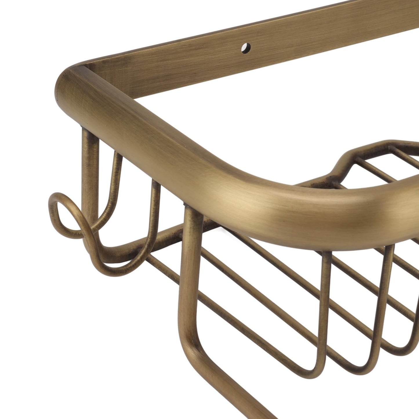 Copper Shower Caddy Bathroom Wall Shelf Space Saving Shower Organizer with Drainage Holes Retro Style for Bathroom Kitchen