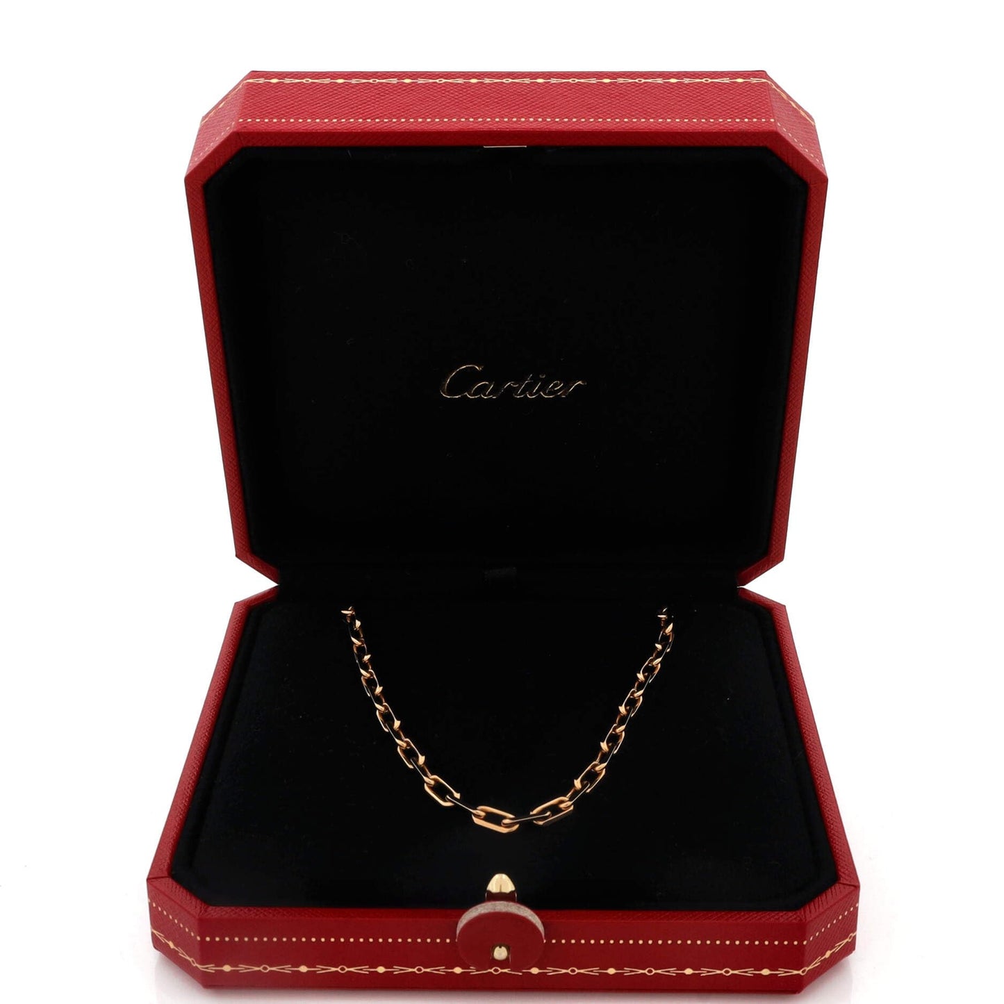 Cartier, Pre-Loved Santos de Cartier Chain Necklace 18K Yellow Gold, Yellow Gold
