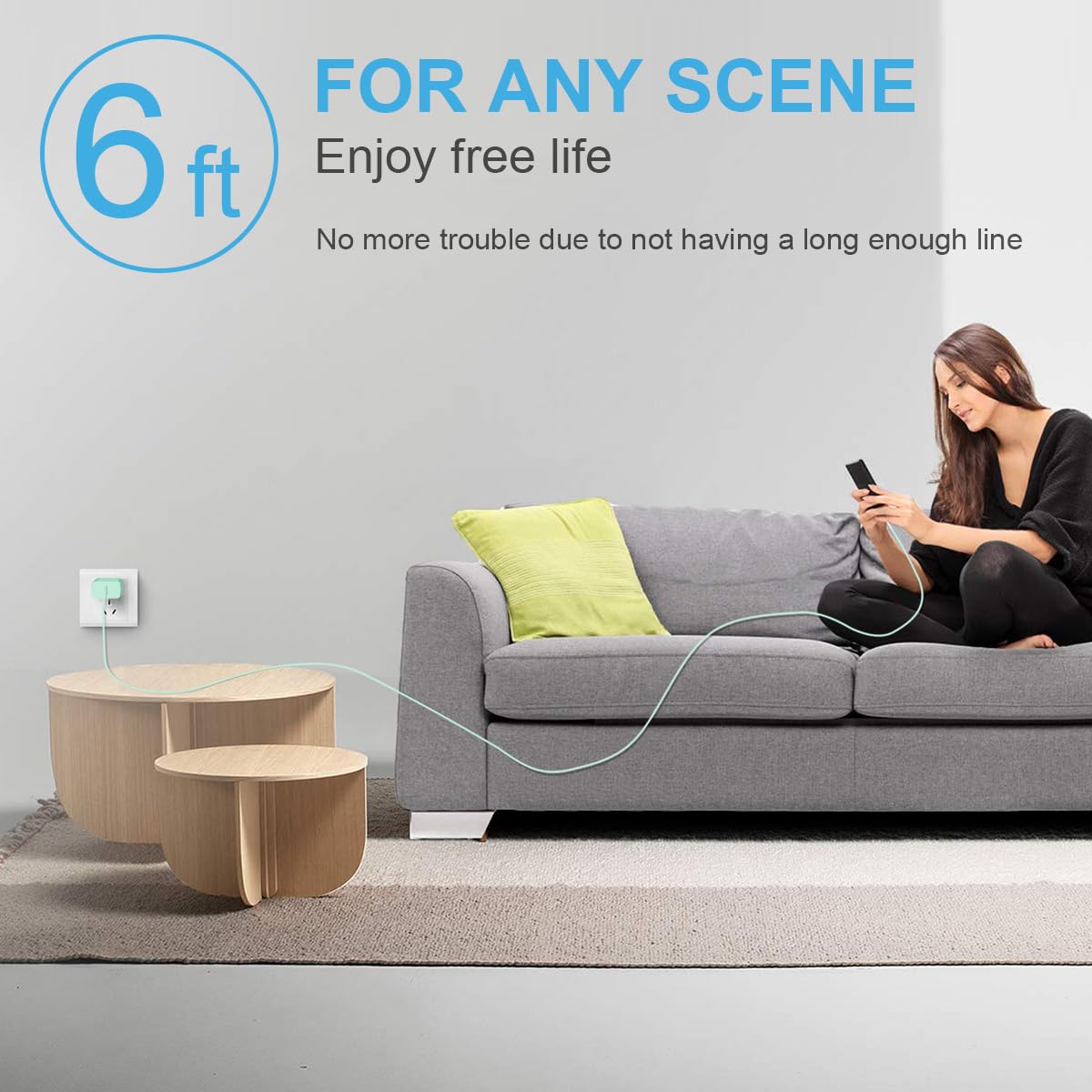 iPhone 14 13 12 Fast Charger 20W PD USB C Wall Charger with 6FT Fast Charging Cable for iPhone 14/14 Pro/14 Pro Max/14 Plus/13/12/11/Pro/Pro Max/Mini/Xs Max/X, iPad - Green