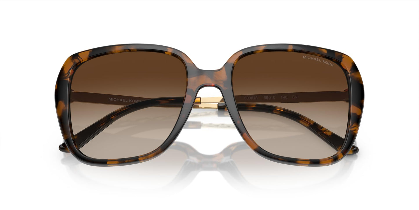 Michael Kors MK2206 Albany Sunglasses, Dark Tortoise/Brown Gradient, 55 mm