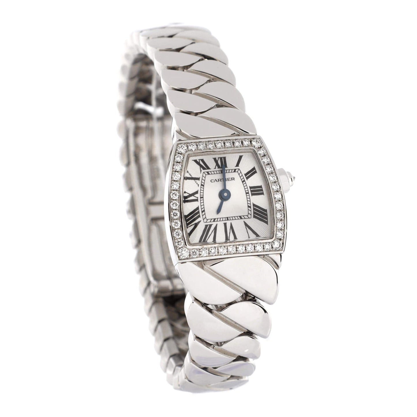 Cartier, Pre-Loved La Dona de Cartier Quartz Watch White Gold with Diamond Bezel 18