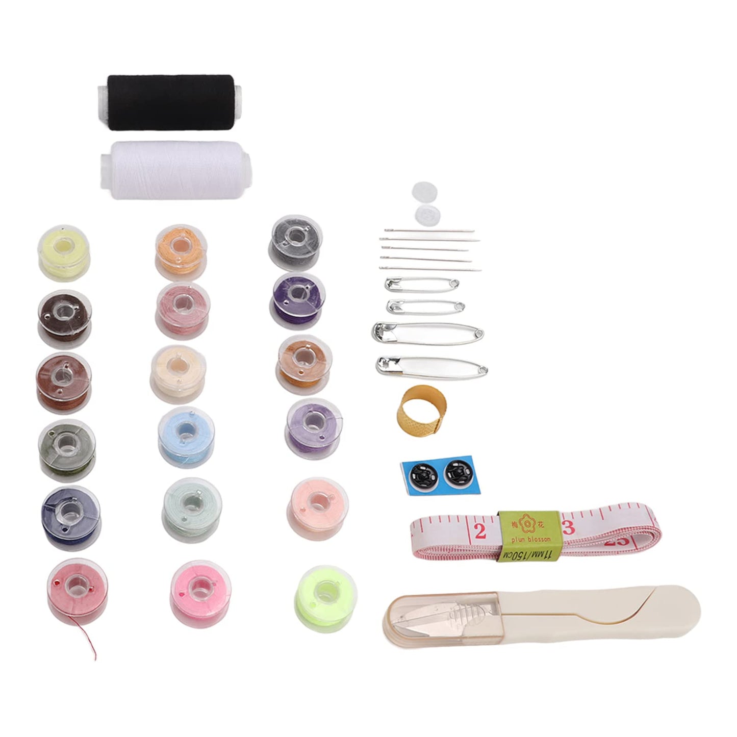 Mini Sewing Kit Portable Travel Small Needle and Thread Kit Sewing for Basic Repairs Plastic Polyester 1 Set Light, Space Saving Sewing