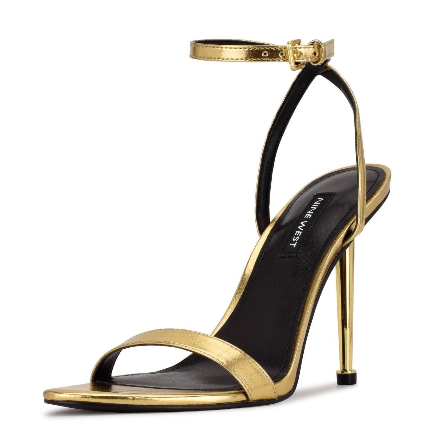 Nine West Women's Reina3 Heeled Sandal, Gold Metallic 710, 8