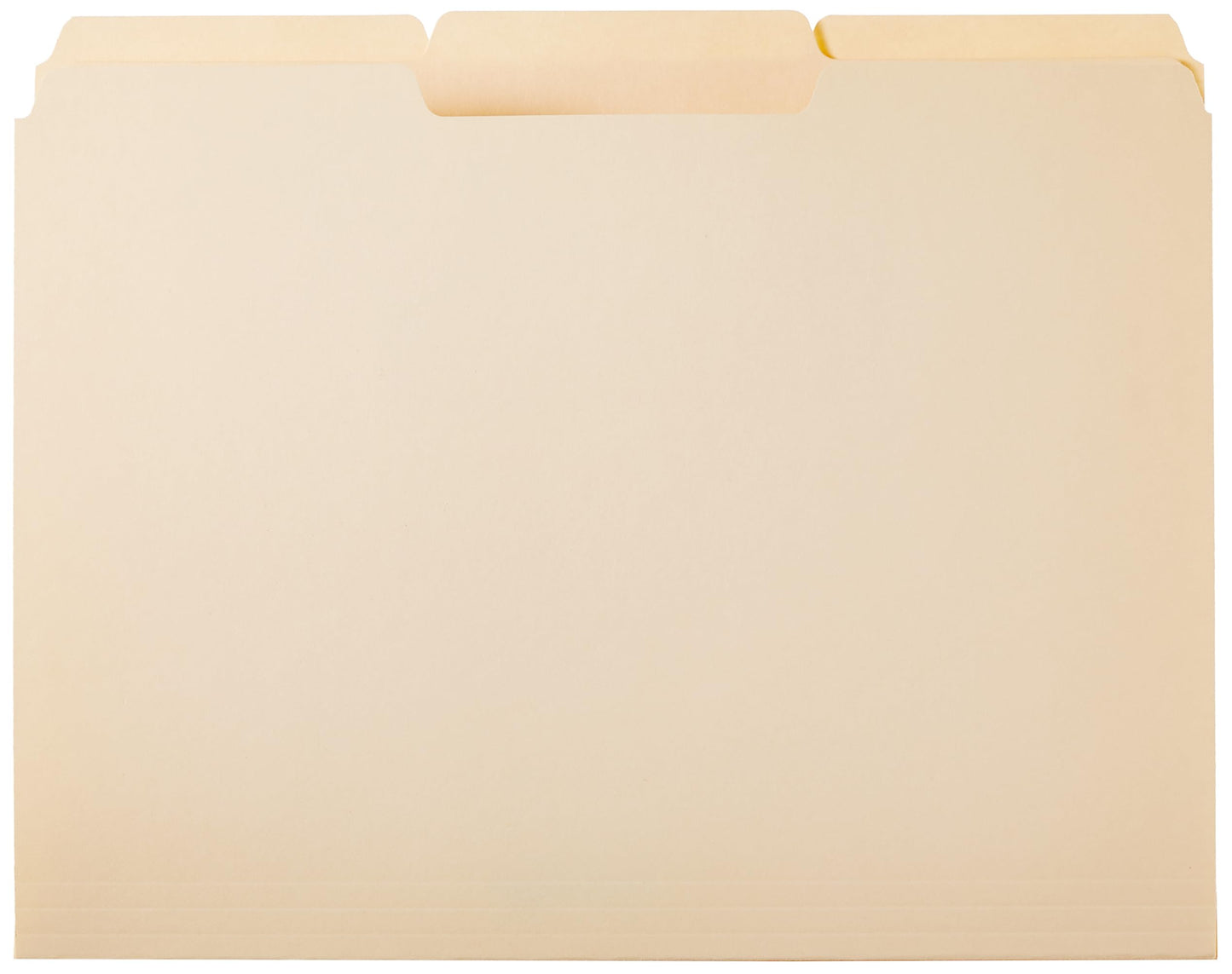 Amazon Basics File Folders with Tabs for Filing, 1/3-Cut Tab, Assorted Positions, Letter Size, Manila, Pack of 100