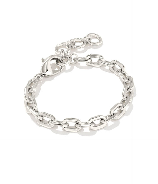 Kendra Scott Korinne Chain Bracelet in Rhodium-Plated Brass