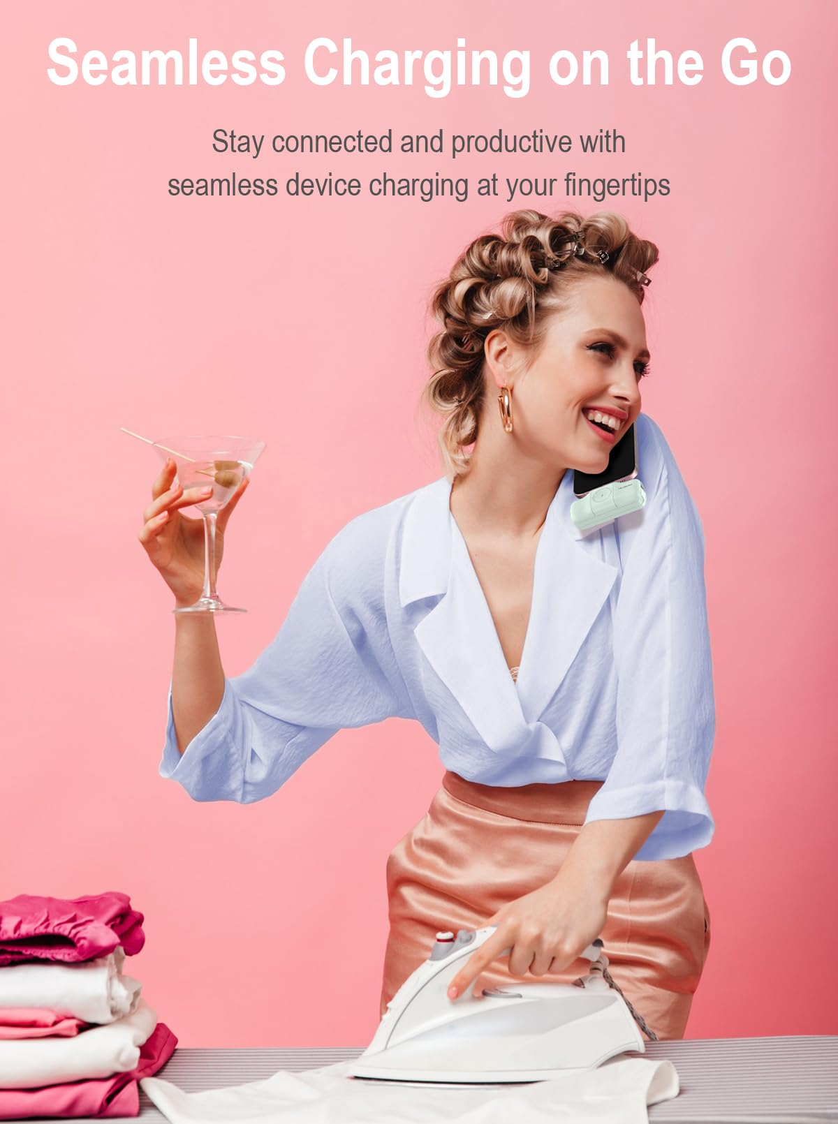 DILIBIRD Travel Essentials Small Portable Charger for iPhone 15 pro 5000mAh, Ultra-Compact Charging Battery Compatible with Apple Watch, iPhone 14/14 Pro/Plus/Pro Max,15&13 (Black)