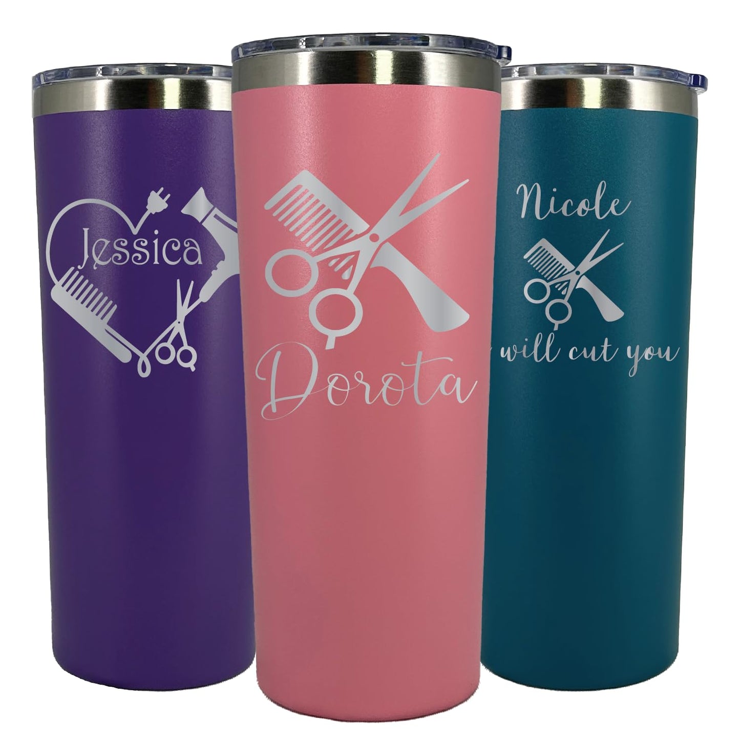 Personalized Hairdresser Laser Engraved 22 oz Tumbler with Straw, Hairdresser, Barber, Beauty Salon, Gift, Hair Salon, Hair Stylists Coffee Travel Mug, Barber Appreciation