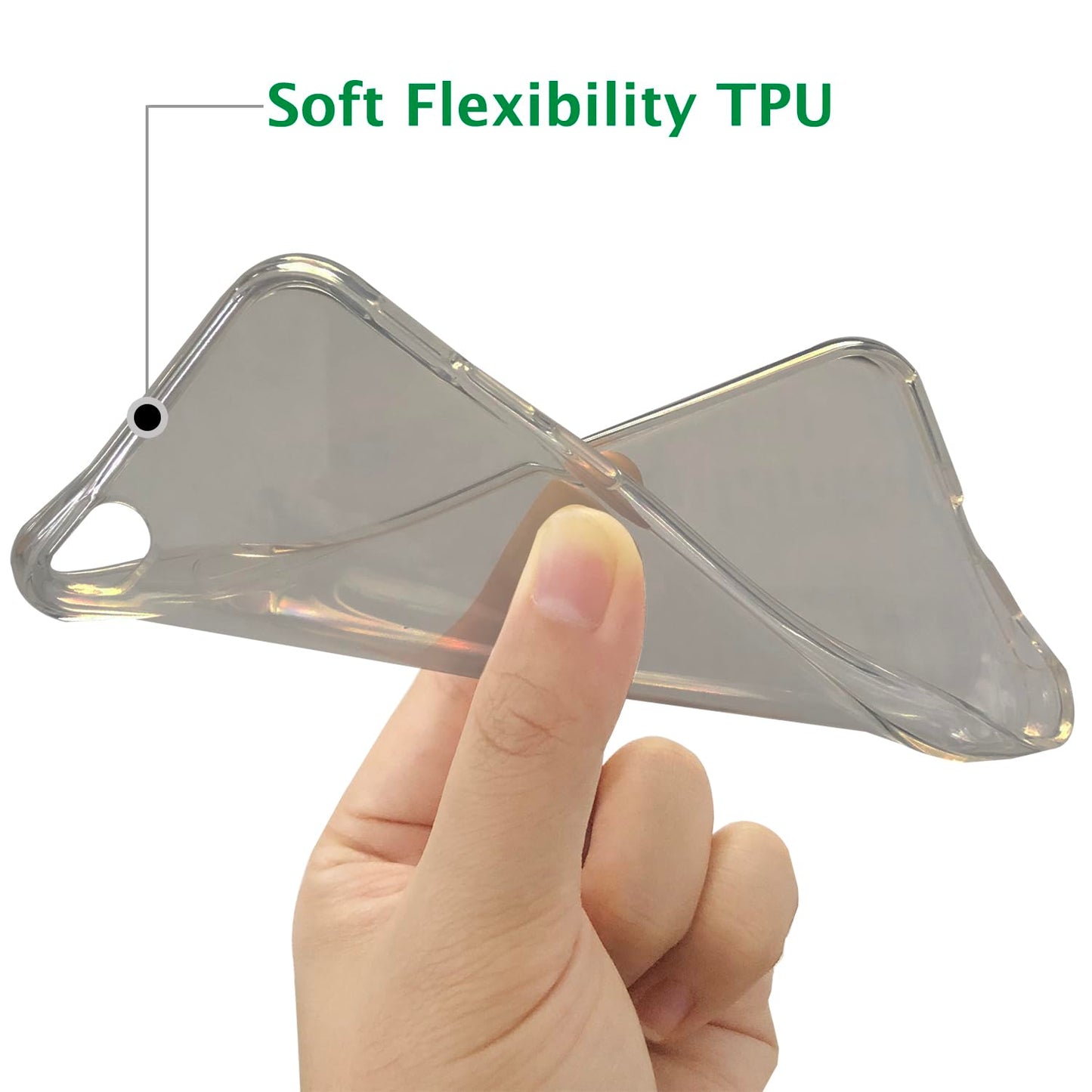 TENOC Phone Case Compatible with iPhone SE (2nd 2020 and 3rd 2022 Generation) & iPhone 7 & iPhone 8, Gray Case Clear Shockproof Protective Bumper Slim Cover for 4.7 Inch