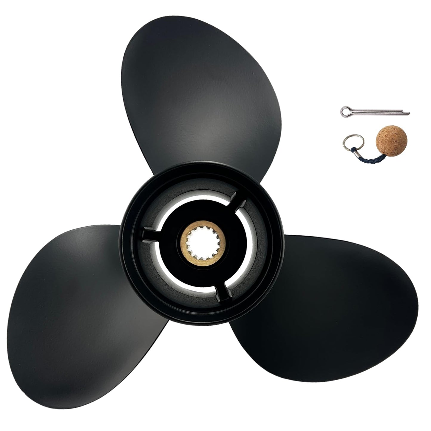 VRIWOY 13.5x15 13.25x17 Aluminum Boat Propeller for TOHATSU Outboard Engines | 60-140HP | 15 Spline, RH Rotation | Durable 3-Blade Design (13.25Dia×17Pitch OEM NO.3HKB64536-0)