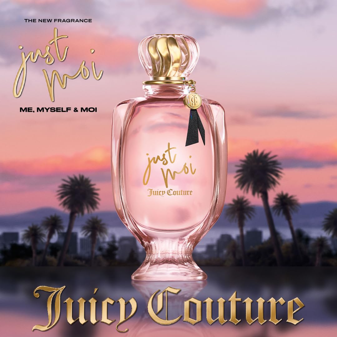 Juicy Couture Just Moi Eau de Parfum Spray for Women, Amber Vanilla Perfume with Cacao Blossom, Magnolia & Musk, Long-Lasting Scent, 3.4 fl oz